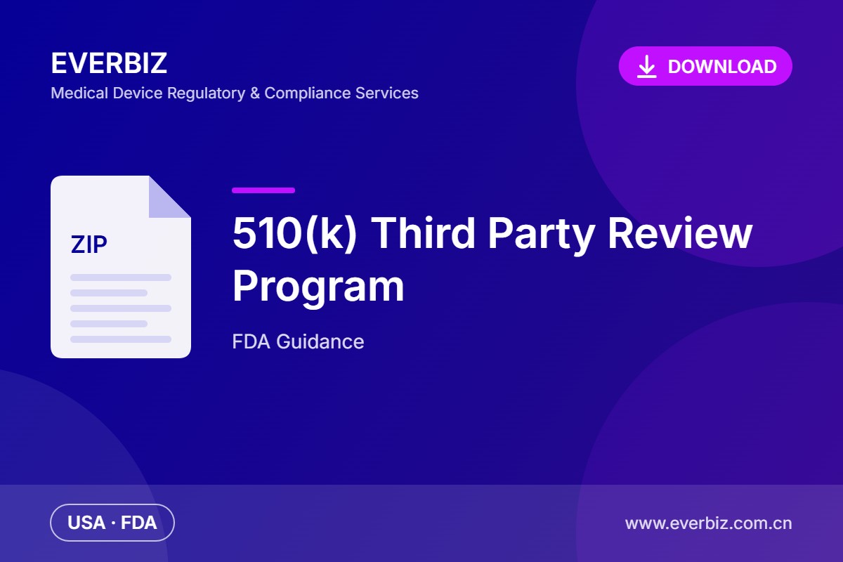 FDA-Leitlinie zum 510(k) Third Party Review Program – Download