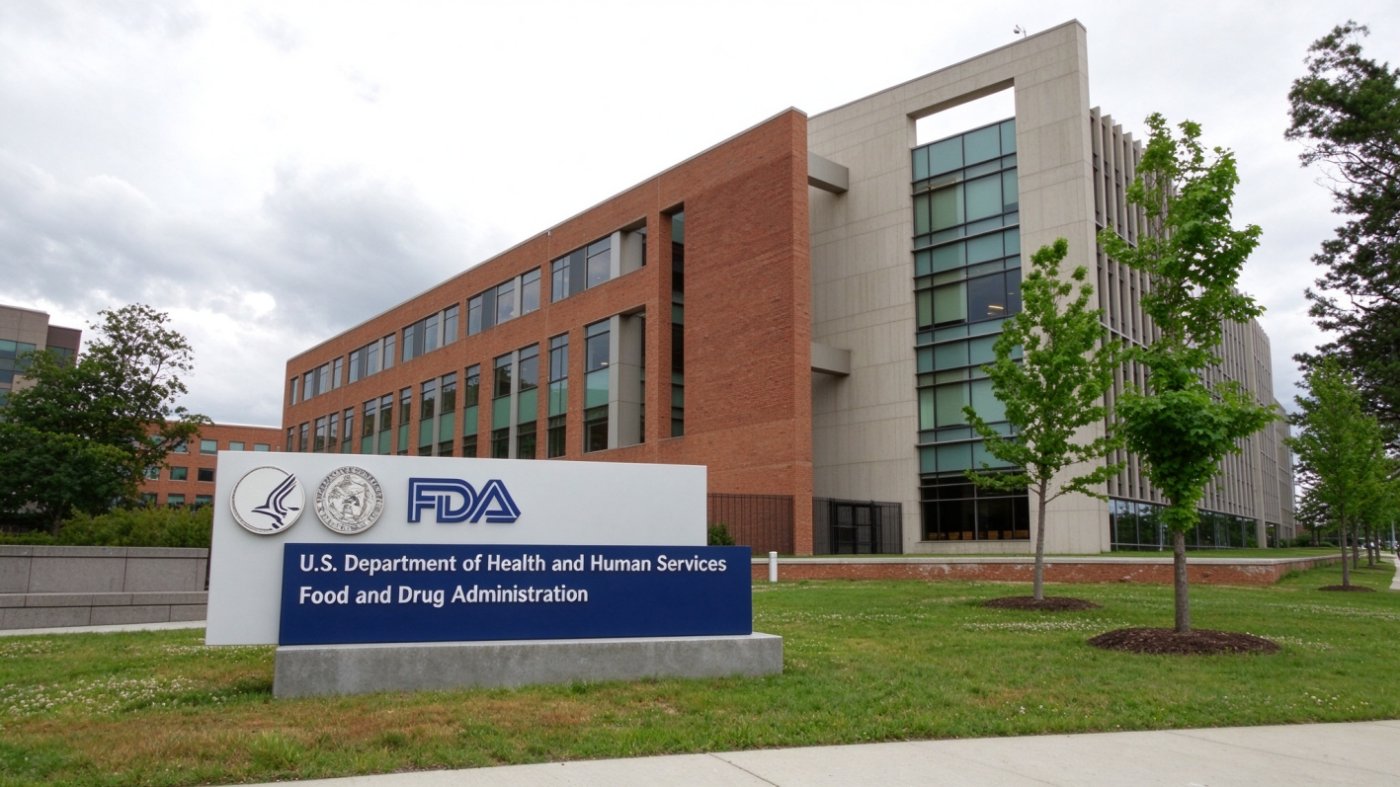 Schild am Hauptsitz der FDA