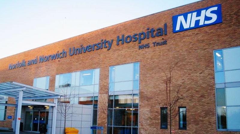 NHS-Krankenhaus im Vereinigten Königreich